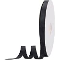 Double Side Satin Ribbon for Craft Embroidery and Decoration (18 mm, Black)