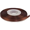Double Side Satin Ribbon for Craft Embroidery and Decoration (16 mm, Brown)