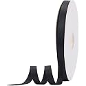 Double Side Satin Ribbon for Craft Embroidery and Decoration (25 mm, Black)