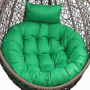 polyester designer round cushion for hanging basket swing chair for outdoor egg swing chairgarden swing seat padded pillowgreen