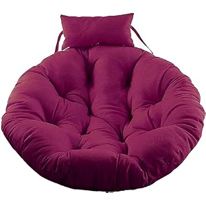 polyester designer round cushion for hanging basket swing chair for outdoor egg swing chairgarden swing seat padded pillow magenta