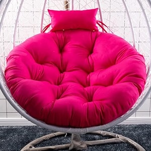 polyester designer round cushion for hanging basket swing chair for outdoor egg swing chairgarden swing seat padded pillow pink