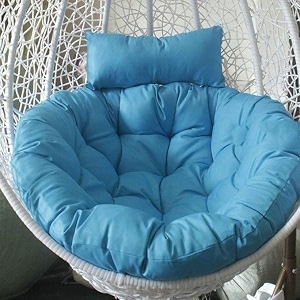 polyester designer round cushion for hanging basket swing chair for outdoor egg swing chairgarden swing seat padded pillowsky blue