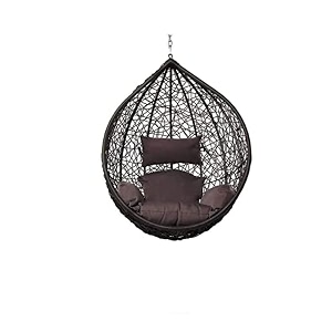 polyester designer round cushion for hanging basket swing chair for outdoor egg swing chairgarden swing seat padded pillowgrey