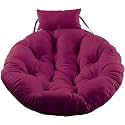 Polyester Designer Round Cushion for Hanging Basket Swing Chair for Outdoor Egg Swing Chair/Garden Swing, Seat Padded Pillow (Magenta)