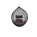 Polyester Designer Round Cushion for Hanging Basket Swing Chair for Outdoor Egg Swing Chair/Garden Swing, Seat Padded Pillow (RED)