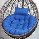 Polyester Designer Round Cushion for Hanging Basket Swing Chair for Outdoor Egg Swing Chair/Garden Swing, Seat Padded Pillow (Royal Blue)