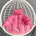 Polyester Designer Round Cushion for Hanging Basket Swing Chair for Outdoor Egg Swing Chair/Garden Swing, Seat Padded Pillow(Peach)