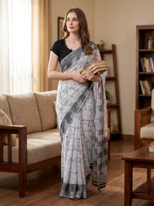 Anand Sarees Geometric Print Daily Wear Georgette