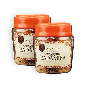 anand sugarfree badamika - indian biscotti pure butter and premium nuts 260 gm