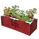 Anandi Green's 400 GSM Geo Fabric Rectangular Plant Grow Bags with PVC Pipe Support Suitable for Vegetable Terrace Outdoor Gardening Size (Maroon, 3Lx1Wx1H Fit)