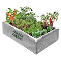 Anandi Green's 400 GSM Geo Fabric Rectangular Plant Grow Bags with PVC Pipe Support Suitable for Vegetable Outdoor Terrace Gardening Size (Grey 4Lx2Wx1H Fit)