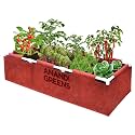 Anandi Green's 400 GSM Geo Fabric Rectangular Plant Grow Bags with PVC Pipe Support Suitable for Vegetable Outdoor Terrace Gardening Size (Maroon 5Lx2Wx1H Fit)