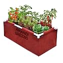 Anandi Green's 400 GSM Geo Fabric Rectangular Plant Grow Bags with PVC Pipe Support Size 2Lx1.5Wx1H Maroon Color