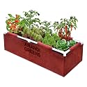 Anandi Green's 400 GSM Geo Fabric Rectangular Plant Grow Bags with PVC Pipe Support Suitable for Vegetable Outdoor Terrace Gardening Size (Maroon, 4Lx1.5Wx1.25H Fit)