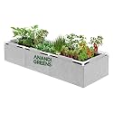 Anandi Green's 400 GSM Geo Fabric Rectangular Plant Grow Bag with PVC Pipe Support Suitable for Vegetable Outdoor Terrace Gardening Size (Grey, 6Lx2Wx1H Fit)