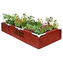 Anandi Green's 400 GSM Geo Fabric Rectangular Plant Grow Bags with PVC Pipe Support Suitable for Vegetable Outdoor Terrace Gardening Maroon Color 6Lx3Wx1H Fit