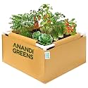 Anandi Green's 400 GSM Geo Fabric Rectangular Plant Grow Bag with PVC Pipe Support Suitable Vegetable Terrace Gardening Cemal Color Size 2Lx2Wx1H Fit