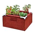Anandi Green's 400 GSM Geo Fabric Rectangular Plant Grow Bags with PVC Pipe Support Suitable for Vegetable Terrace Gardening Size (Maroon 2Lx2Wx1H Fit)