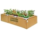 Anandi Green's 400 GSM Geo Fabric Rectangular Plant Grow Bag with PVC Pipe Support Suitable for Vegetable Terrace Gardening Cemal, 5Lx2Wx1H Fit