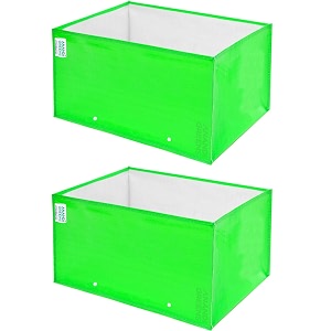 anandi green39s premium hdpe uv protected 260 gsm square shaped green colour plants grow bags suitable for terrace and vegetable gardening pack of 2 24x12x12 inch
