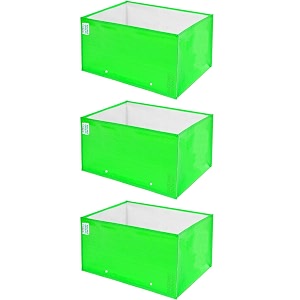 anandi green39s premium hdpe uv protected 260 gsm square shaped green colour plants grow bags suitable for terrace and vegetable gardening pack of 3 24x12x9 inch