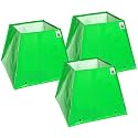 Anandi Green's Premium HDPE UV Protected 260 GSM Pyramid Shaped Green Colour Plants Grow Bags Suitable for Terrace and Vegetable Gardening Pack of 3 12X12X10 INCH