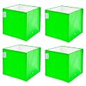Anandi Green's Premium HDPE UV Protected 260 GSM Square Shaped Green Colour Plants Grow Bags Suitable for Terrace and Vegetable Gardening (Pack of 4, 12X12X12 INCH)