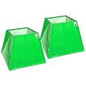 Anandi Green's Premium HDPE UV Protected 260 GSM Pyramid Shaped Green Colour Plants Grow Bags Suitable for Terrace and Vegetable Gardening Pack of 2 15X15X12 INCH