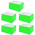 Anandi Green's Premium HDPE UV Protected 260 GSM Square Shaped Green Colour Plants Grow Bags Suitable for Terrace and Vegetable Gardening (Pack of 5, 24X12X9 INCH)