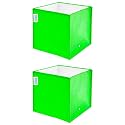 Anandi Green's Premium HDPE UV Protected 260 GSM Square Shaped Green Colour Plants Grow Bags Suitable for Terrace and Vegetable Gardening (Pack of 2, 15X15X15 INCH)