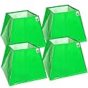 Anandi Green's Premium HDPE UV Protected 260 GSM Pyramid Shaped Green Colour Plants Grow Bags Pack of 4, 10X10X10 INCH