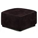 ANARACHON Leather Like Ottoman Cover, Stretch Small Square Ottoman Covers, Rectangular Ottoman Slipcovers with Removable Washable Non-Slip Elastic Bottom for Footstools (02 Chocolate, Medium)