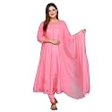 Anarkali Kurta Pant Dupatta Set Embroidered