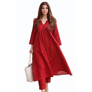 Anarkali Kurta Pant Set for Women Long