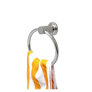 anatomix diplomat round hand towel ringholder for bathroomtowel hanger for washbasin  napkin holder stand for kitchen - pack of 1 brass