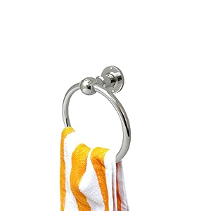 anatomix tarzen round hand towel ringholder for bathroomtowel hanger for washbasin  napkin holder stand for kitchen - pack of 1 brass