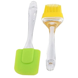 anb silicone spatula and pastry brush for cake mixer decorating cooking baking and glazingmulticolour standard size