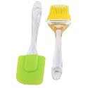 anb Silicone Spatula and Pastry Brush for Cake Mixer, Decorating, Cooking, Baking and Glazing(Multicolour, Standard Size)