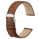 ANBEER Flat Thin Elegant Genuine Leather Watch Strap,Quick Release Replacement Watch Band for Women,Band Size 12mm 14mm 16mm 18mm 20mm 22mm for Choose
