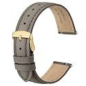 ANBEER Flat Thin Elegant Genuine Leather Watch Strap,Quick Release Replacement Watch Band for Women,Band Size 12mm 14mm 16mm 18mm 20mm 22mm for Choose