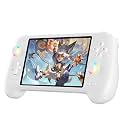 ANBERNIC RG557 Handheld Game Console, Android 14 Gaming Handheld with Dimensity 8300 Processor, 12GB LPDDR5X RAM 256GB UFS4.0 Storage, 5.48" AMOLED Display, Hall Joysticks, WiFi 6E, Bluetooth 5.3 White