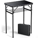Anbte 2ft Folding Camping Table, 3 Adjustable Height Max 29.5", 23" x 16"