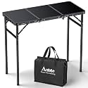 Anbte 3ft Tri-fold Camping Table, 3 Adjustable Height Max 29.5", 35" x 16"
