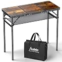 Anbte Folding Camping Table, 3 Adjustable Height Max 29.5", Aluminum Portable