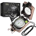 Anbte Hiking Compass, IP65 Waterproof Metal Compass for Camping Navigation