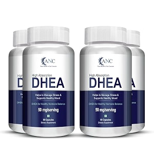 anc dhea 50mg  supports healthy mood  90 capsules pack of 4