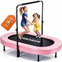 ANCHEER Trampoline for Kids, Toddler Trampoline Indoor Sports and Outdoor Games 56" Kids Rebounder 220LBS Capacity with Adjustable Safety Handrail Foldable Jumper for Boys and Girls