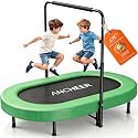 ANCHEER Trampoline for Kids, Toddler Trampoline Indoor Sports and Outdoor Games 56" Kids Rebounder 220LBS Capacity with Adjustable Safety Handrail Foldable Jumper for Boys and Girls