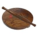 Sheesham Wooden Chakla Belan Rolling Board Polpat Patla for Kitchen Roti Maker Chapati Maker 11 Inch Brown Color